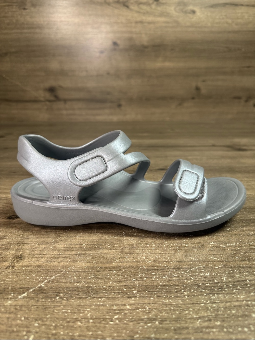 Aetrex Jillian Sport L8006 Womens 10 Grey Orthotic Comfort Sandals NIB
